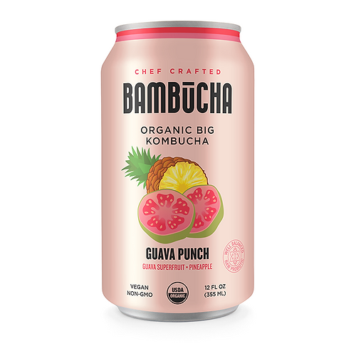 Bambucha Guava Punch Cans 12oz