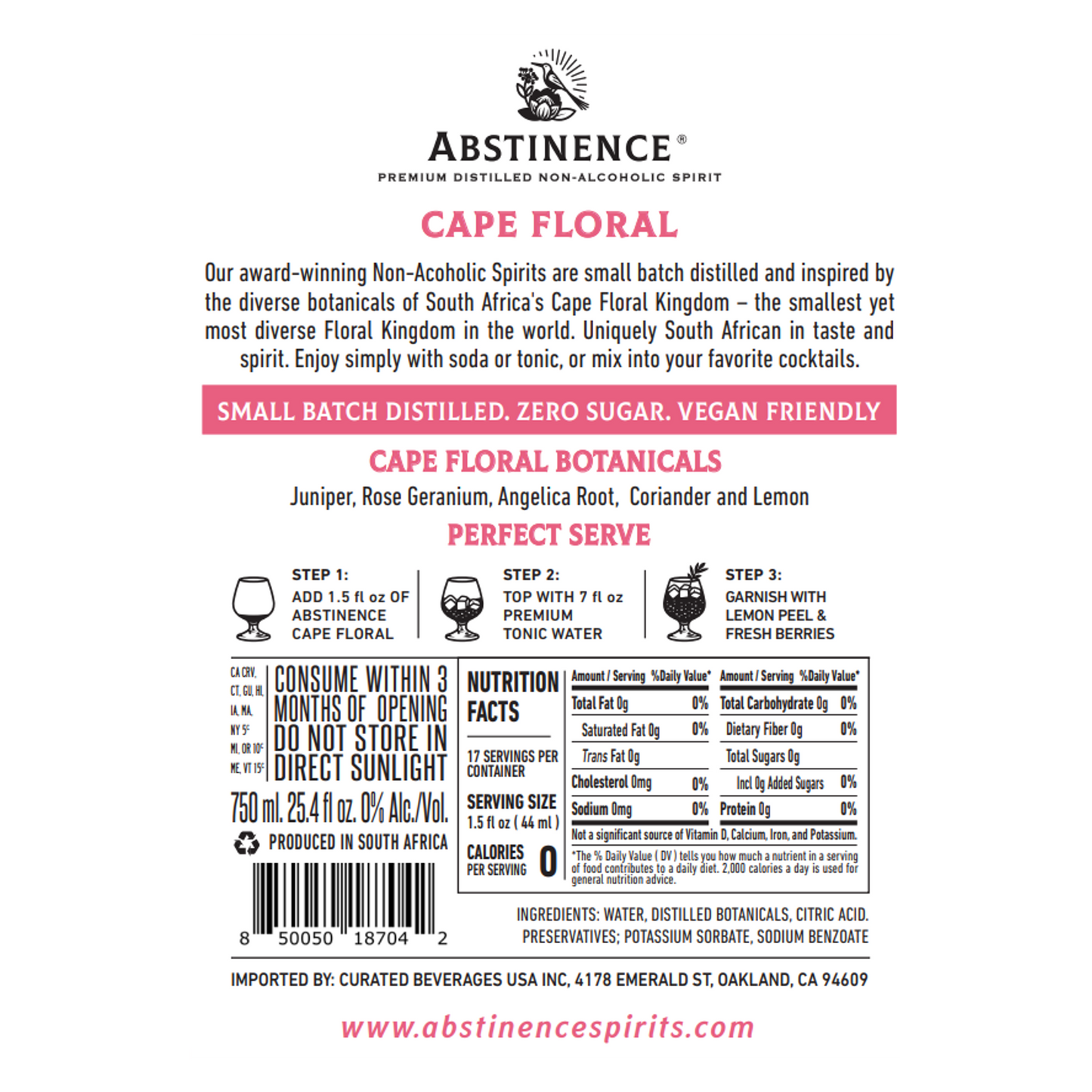 Cape Floral Alcohol-Free Spirit - 750 ml