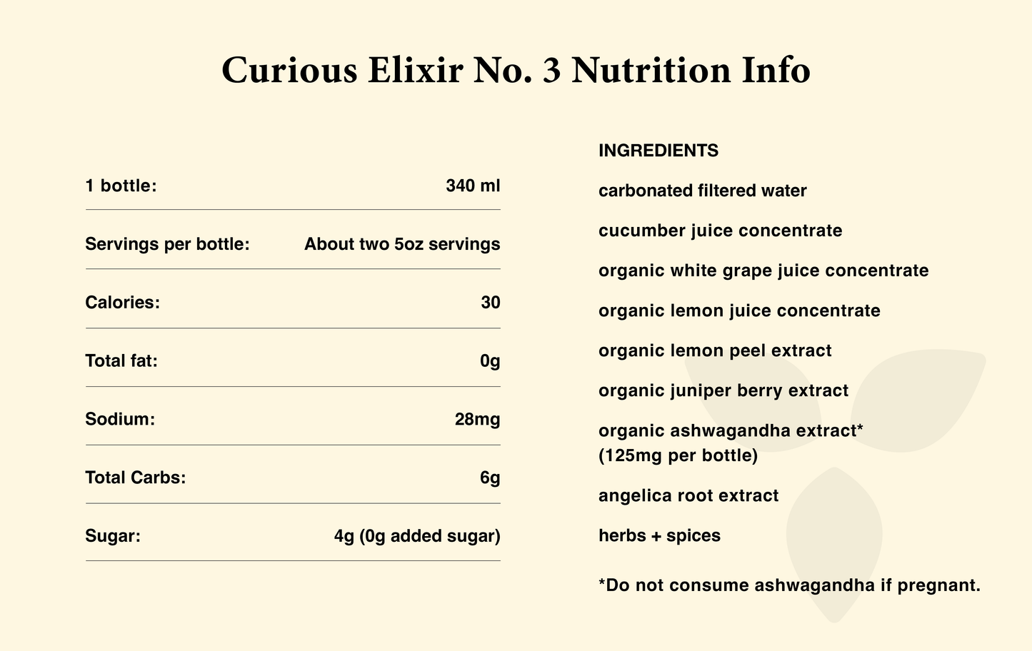 Curious No. 3 - Booze-Free Cocktails