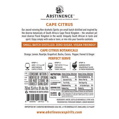 Cape Citrus Alcohol-Free Spirit - 750 ml