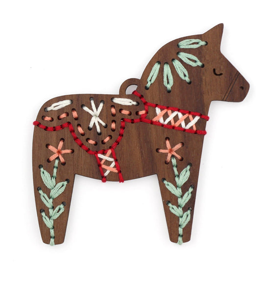 Dala Horse - DIY Stitched Ornament Kit