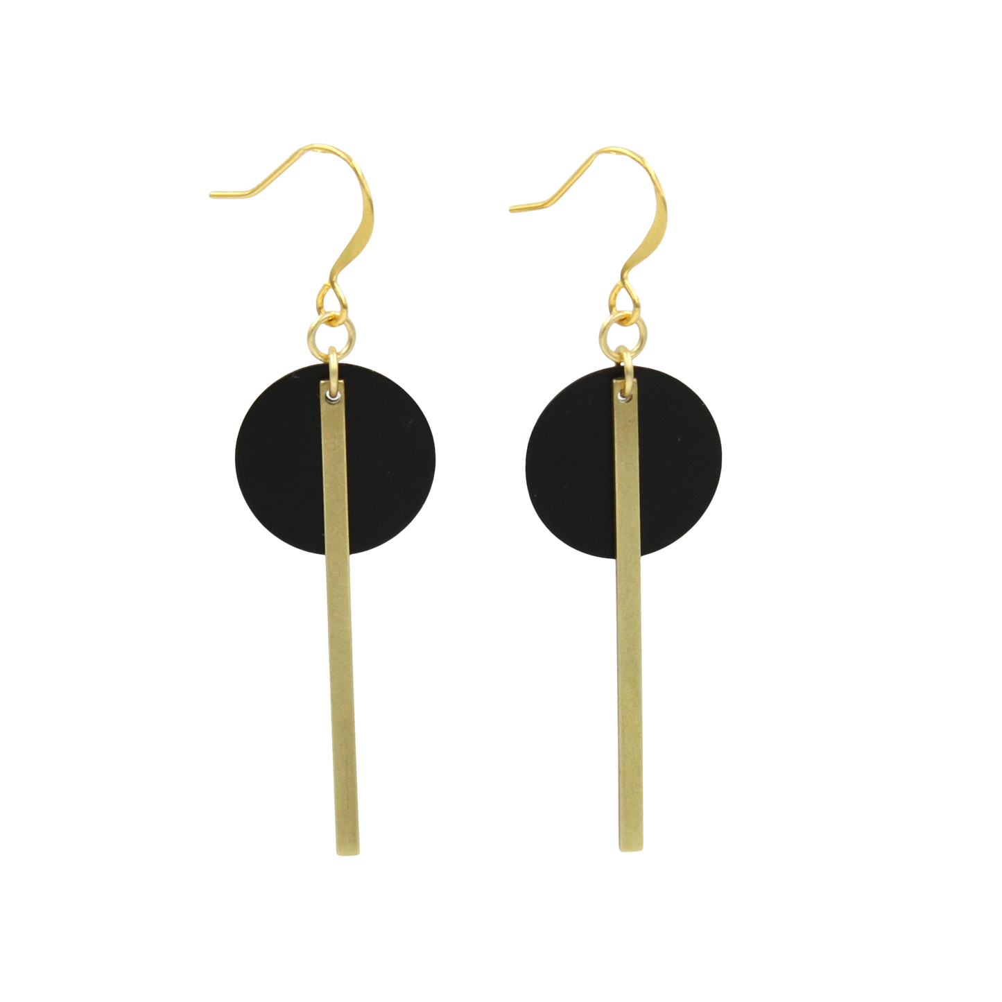 ER-365 | Ever Brass 2-Tone Geo Earrings ships