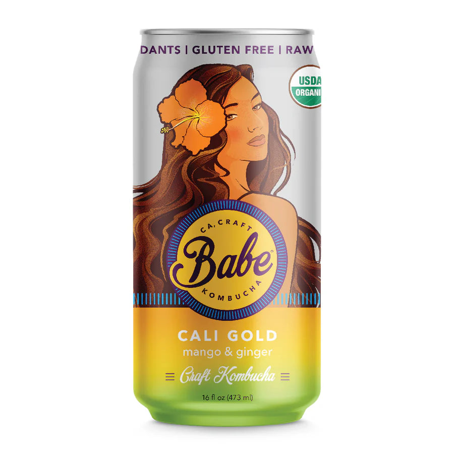 Babe Kombucha Cali Gold Cans 16oz