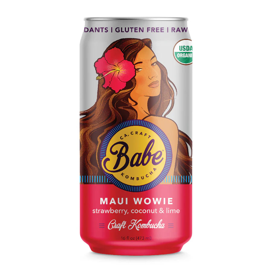 Babe Kombucha Maui Wowie Cans 16oz