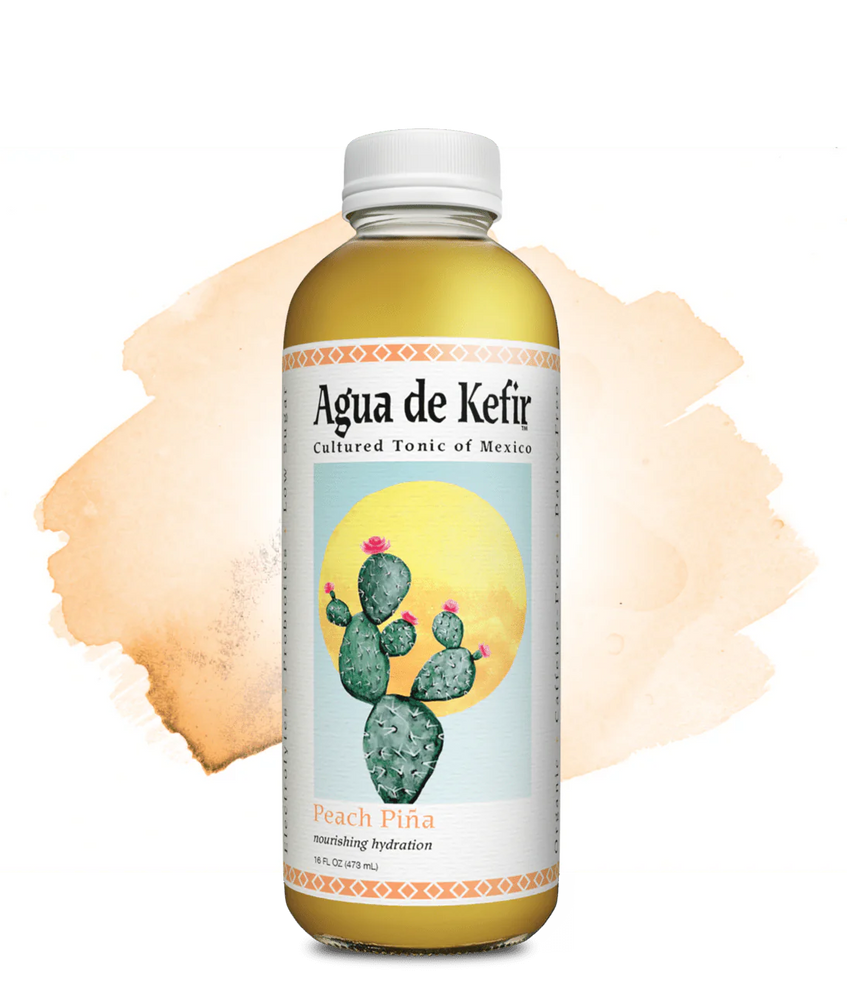 GT's Agua De Kefir Peach Pina Bottles