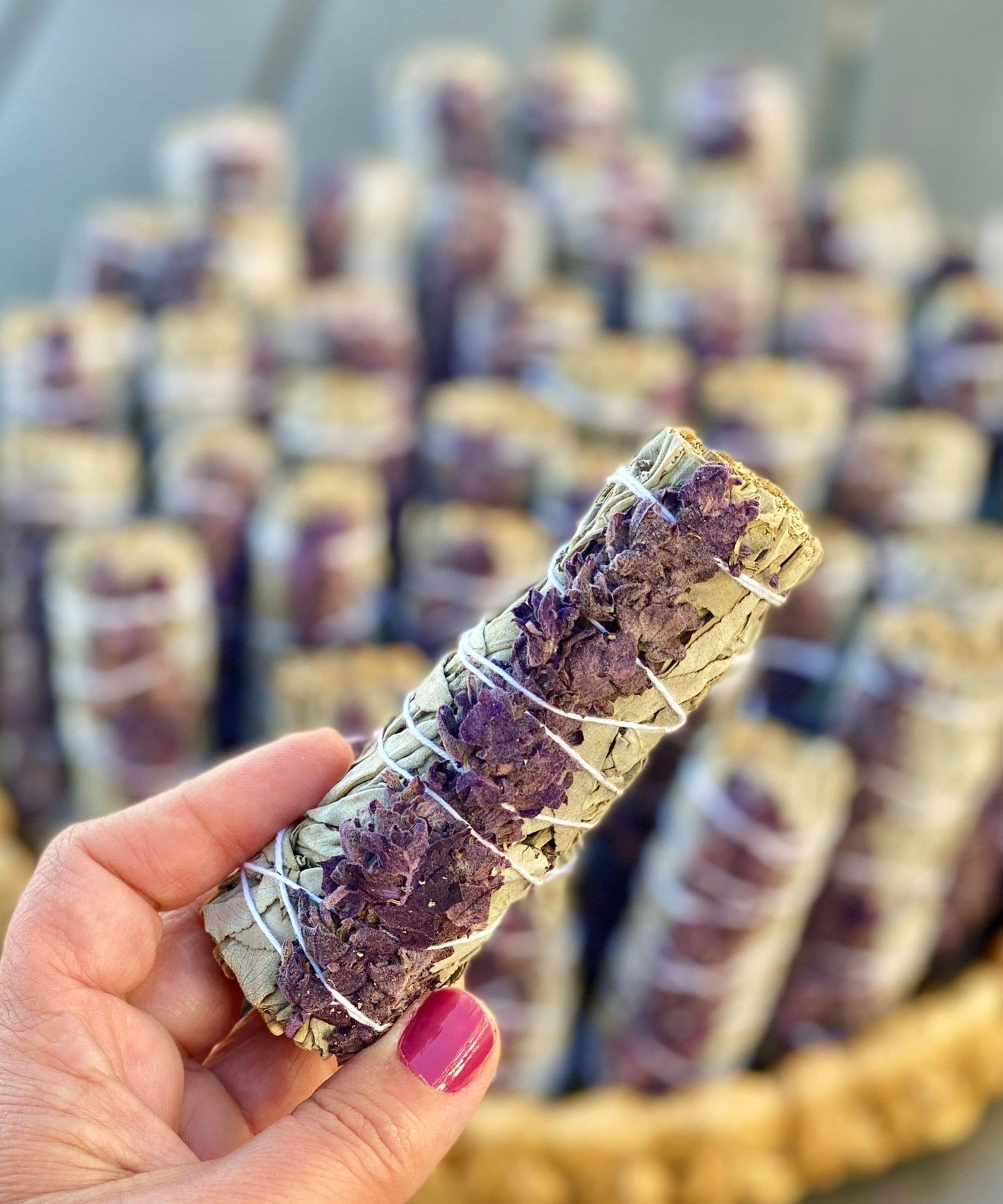 White Sage w/ Lavender Flowers Smudge Sticks