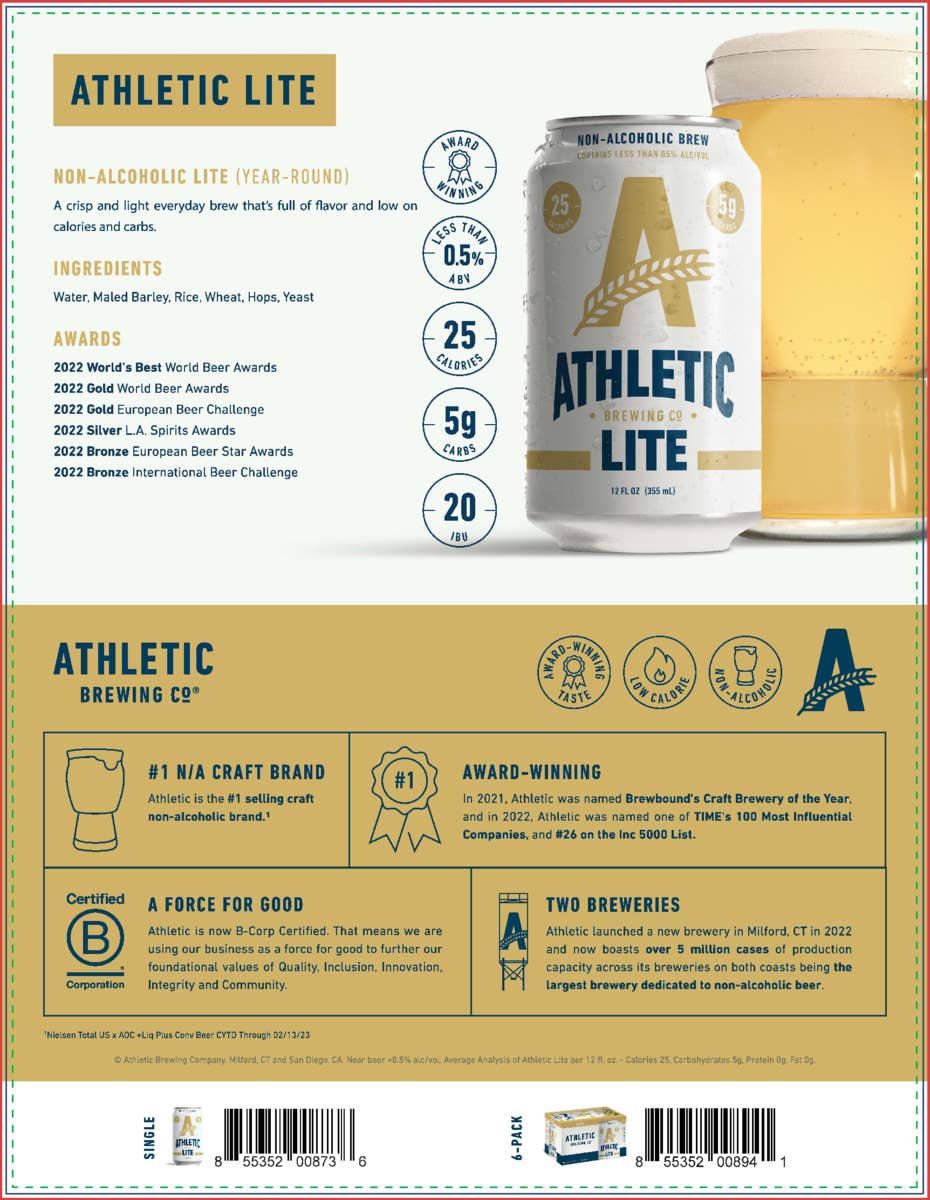 Athletic Lite - 6 Pack