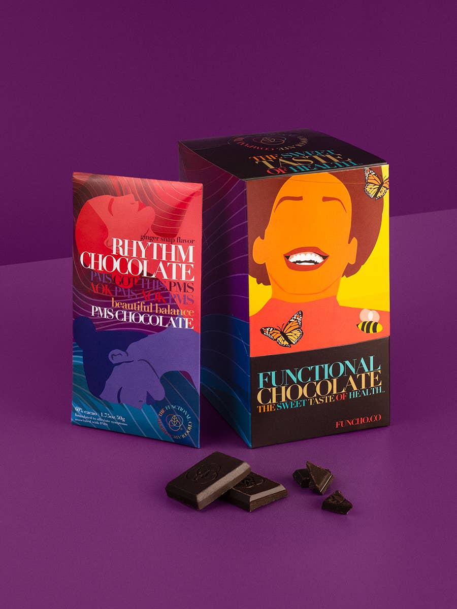 The Functional Chocolate Company - Rhythm Chocolate - PMS Formula - Ginger Snap