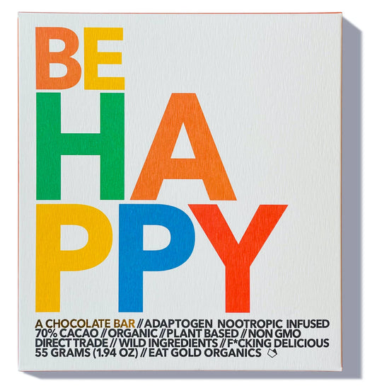 Eat Gold Organics - BE HAPPY a Potent, Functional & Delicious Chocolate Bar