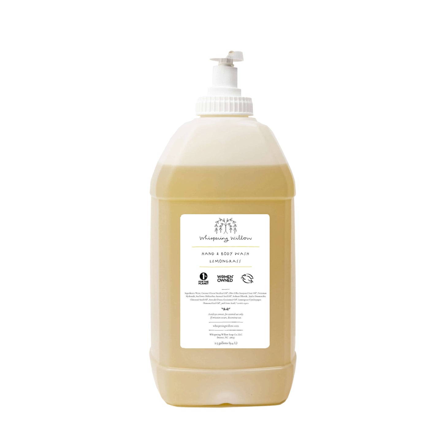 Whispering Willow - Bulk Hand & Body Wash Refill - 2.5 Gallon w/ or w/o Pump