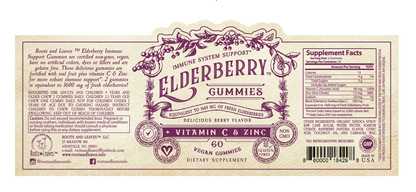 Elderberry Gummies with Zinc + Vitamin C- 60 CT