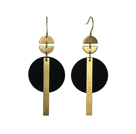 ER-594 | Kelli 2 tone geo earrings ships